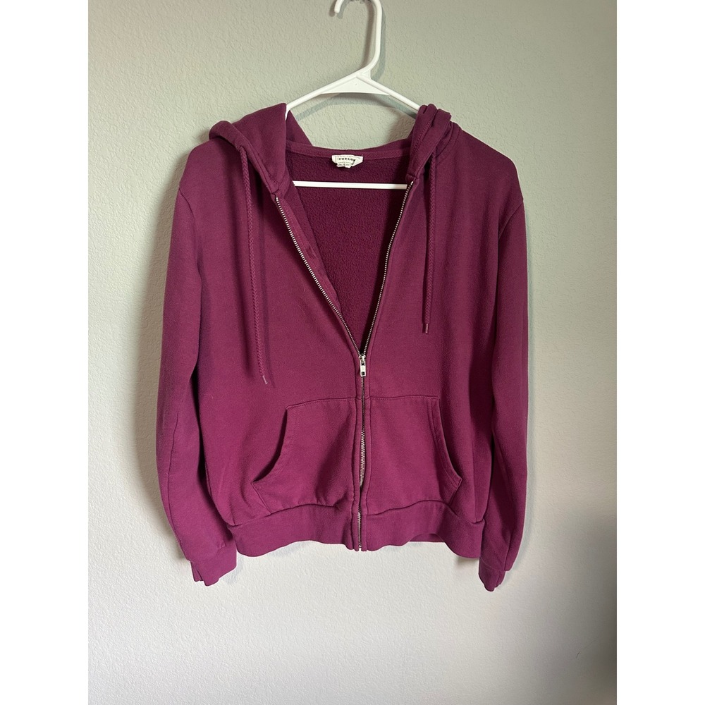Reflex Zip Up Hoodie Womens Size Medium Purple Sweater Cozy Fall Lounge